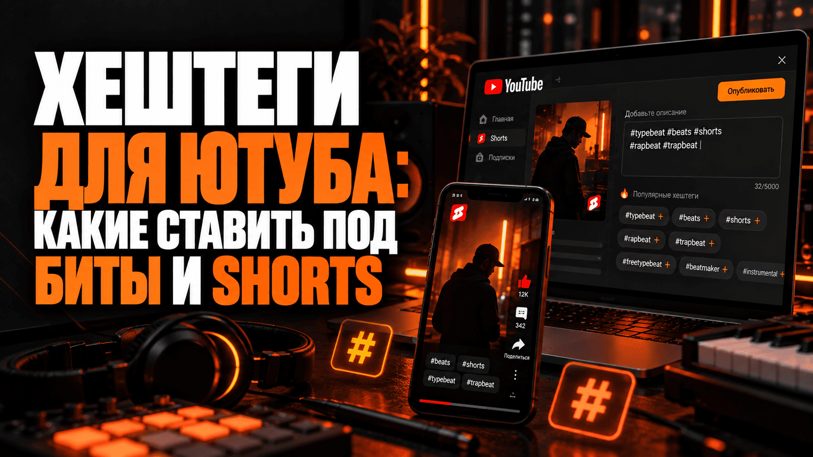 Хештеги для Ютуба: какие ставить под биты и Shorts